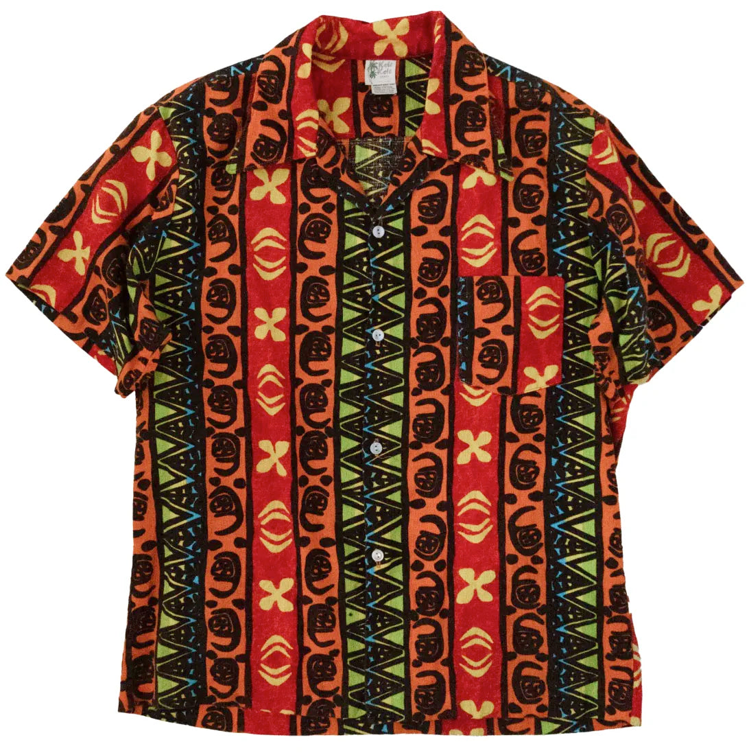 80s~ 「Kole Kole」Aloha shirt|1980年代~「コーレコーレ」民族柄アロハシャツ