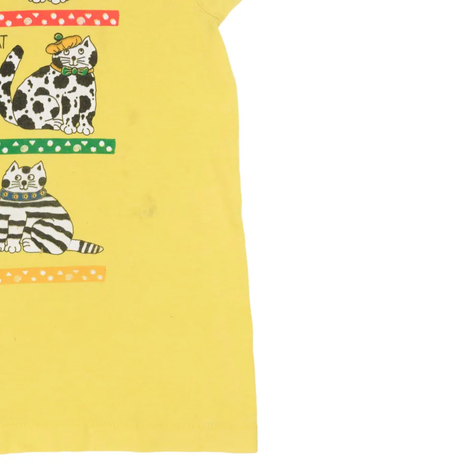 90s 「Fruit of the loom」Cats T-shirt|1990年代「フルーツオブザルーム」キャットTシャツ