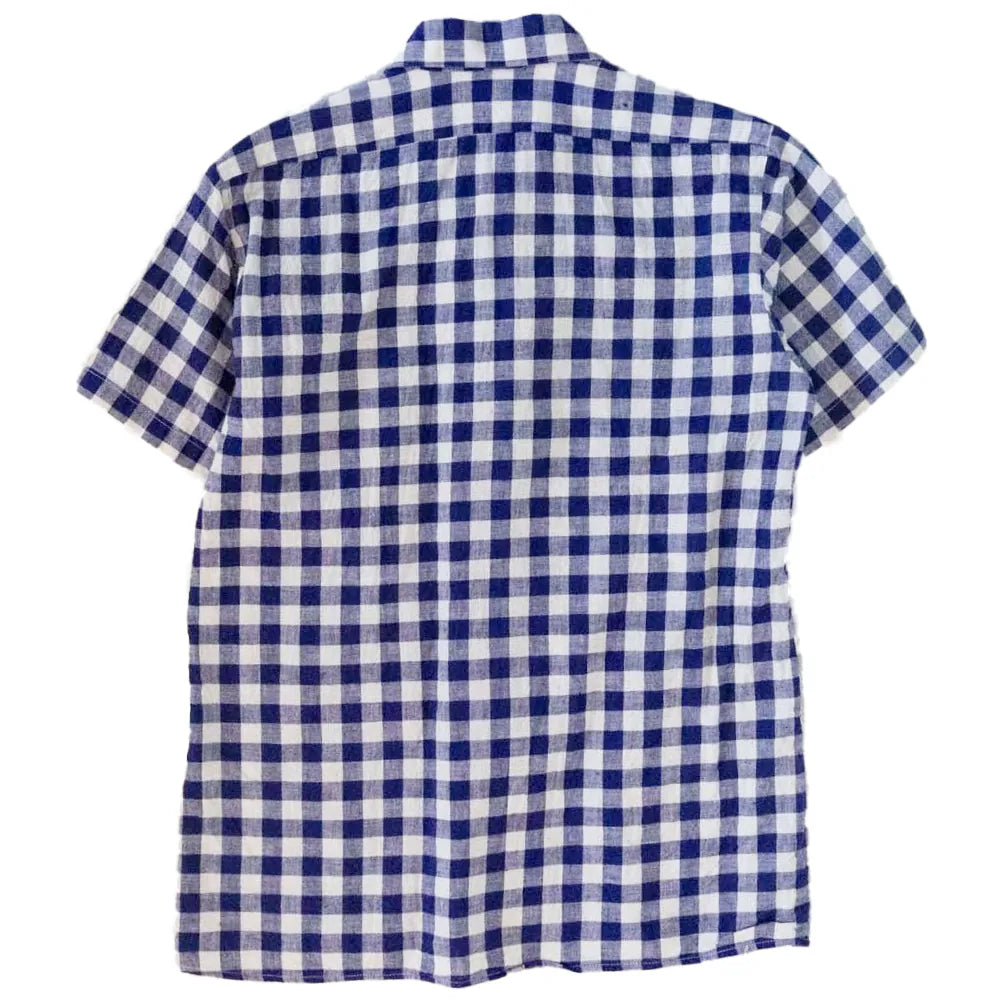 90s「Euro vintage」cotton×linen short shirt|1990年代「ユーロヴィンテージ」コットンリネン半袖シャツ