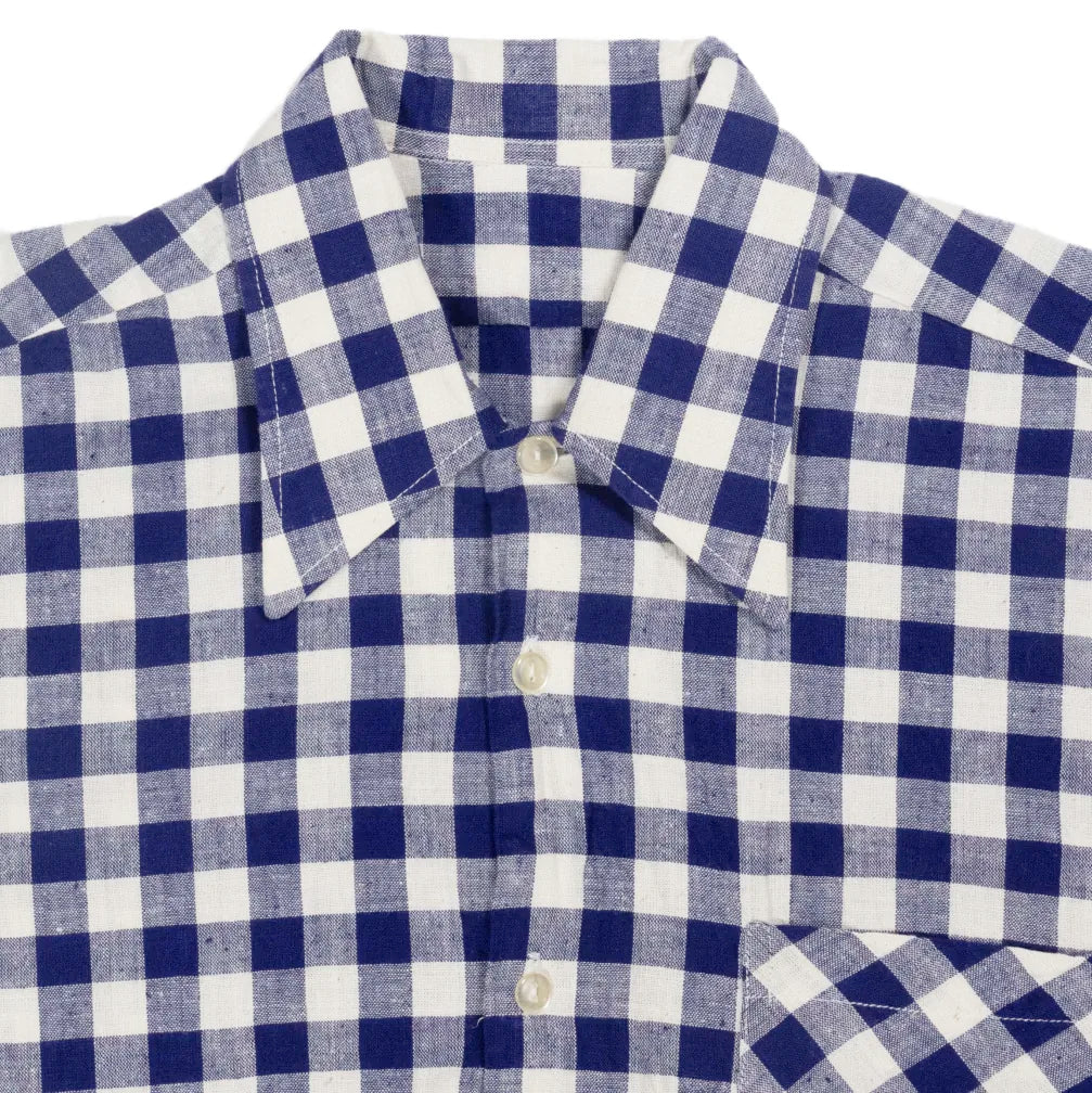 90s「Euro vintage」cotton×linen short shirt|1990年代「ユーロヴィンテージ」コットンリネン半袖シャツ