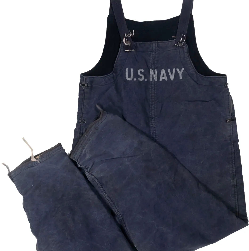 40s US NAVY 初期ジッパー デッキ オーバーオール MEDIUM 40s「US Navy」Deck overalls|1940年代「アメリカ海軍」デッキ