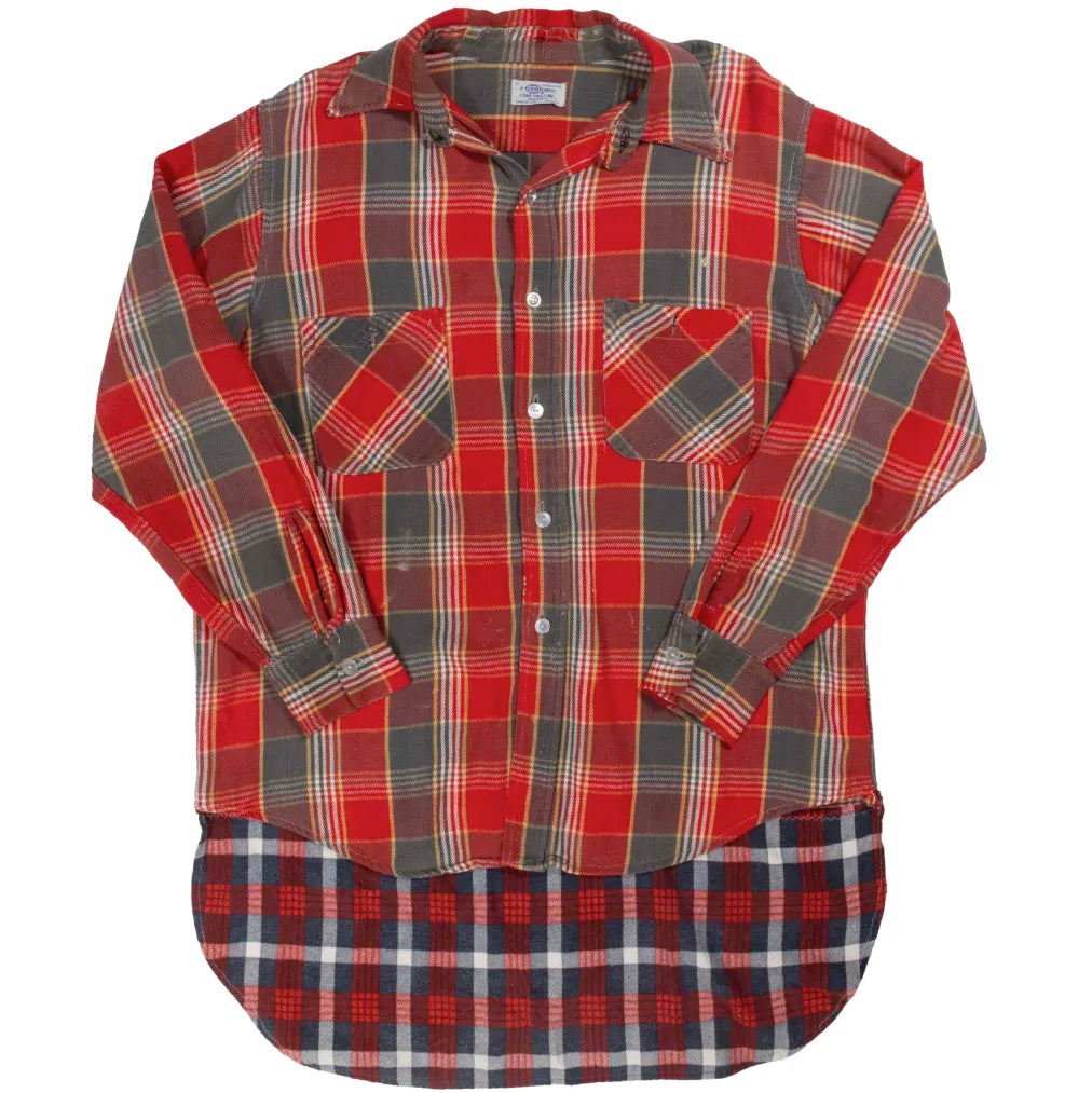 60s~70s 「A cone fabric」print flannel shirt|1960年代~1970年代「コーンファブリック」プリントネルシャツ