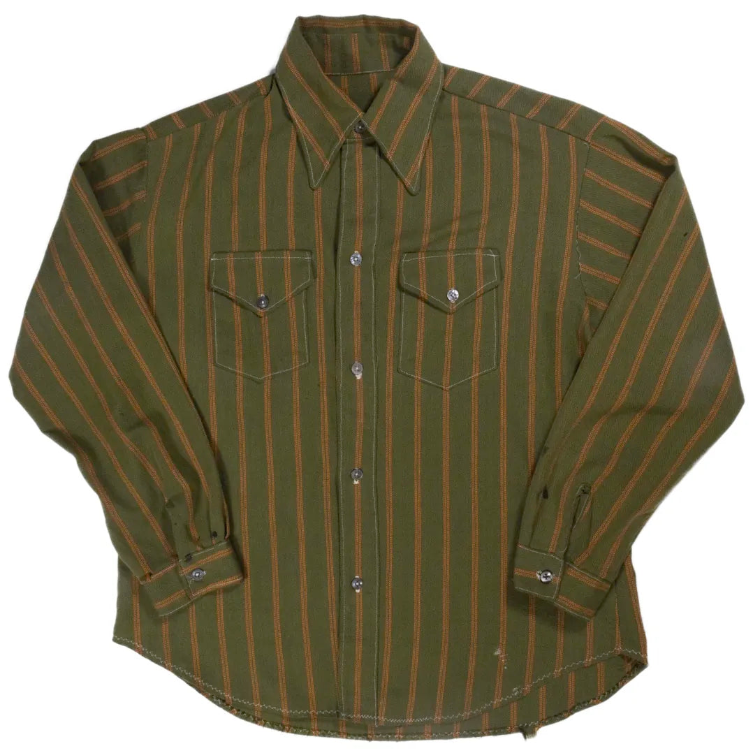 70s 「unknown」Stripe shirt|1970年代「ブランド不明」」ストライプシャツ