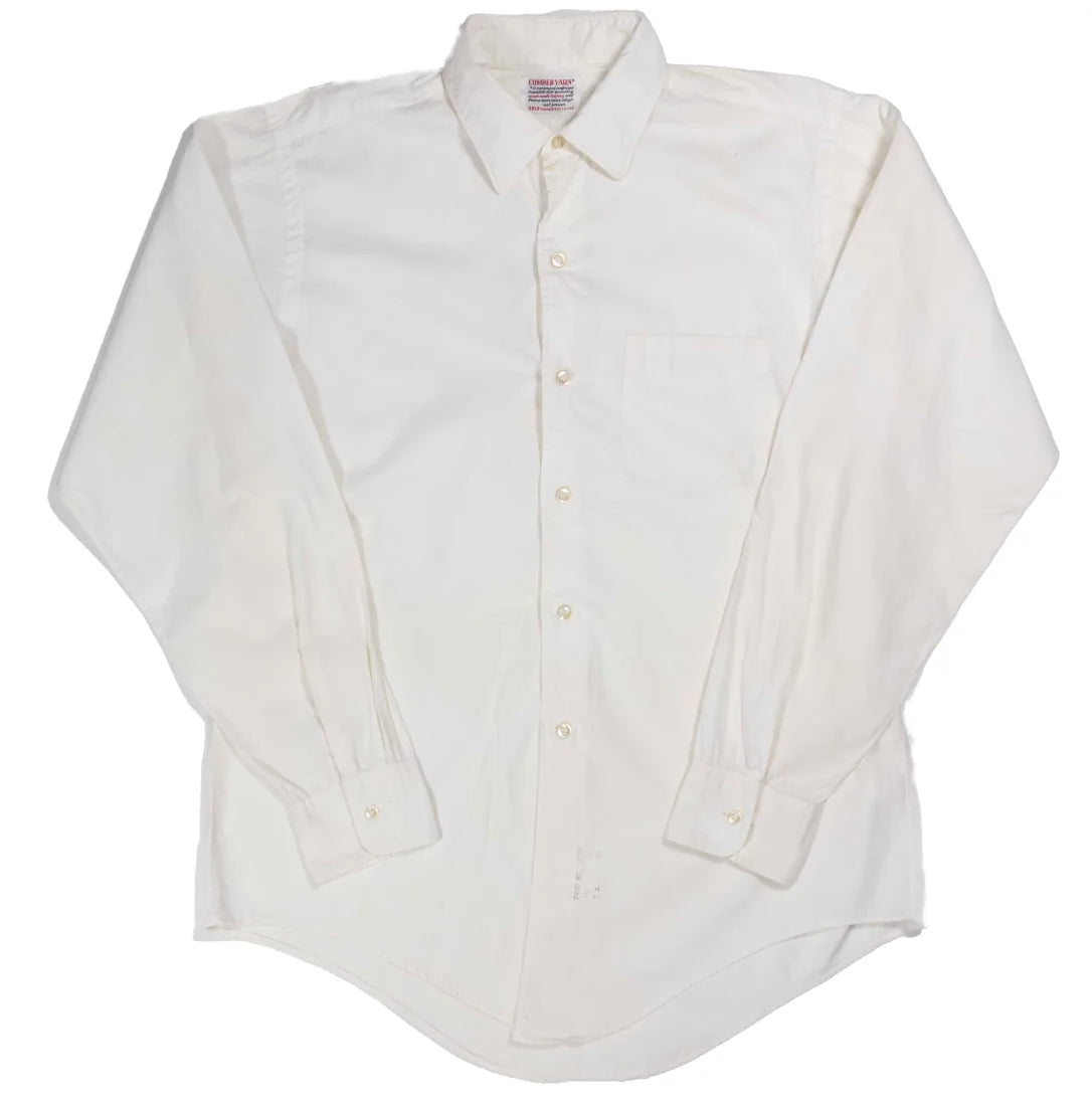 70s「COMBED YARN」white shirt|1970年代「コーマヤーン」ホワイトシャツ