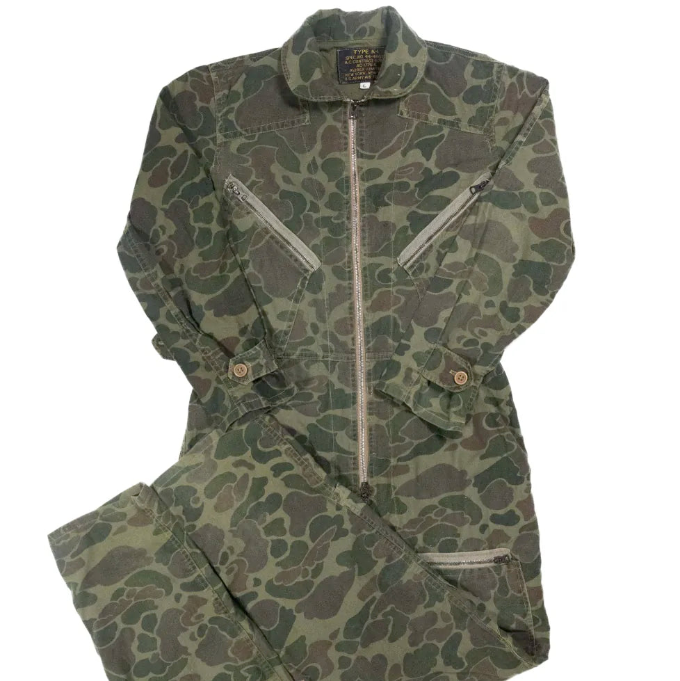 70s「US.Army」Duck hunter camo All-in-one｜1970年代「アメリカ軍」ダックハンターカモ オールインワン –  APRILHOOD