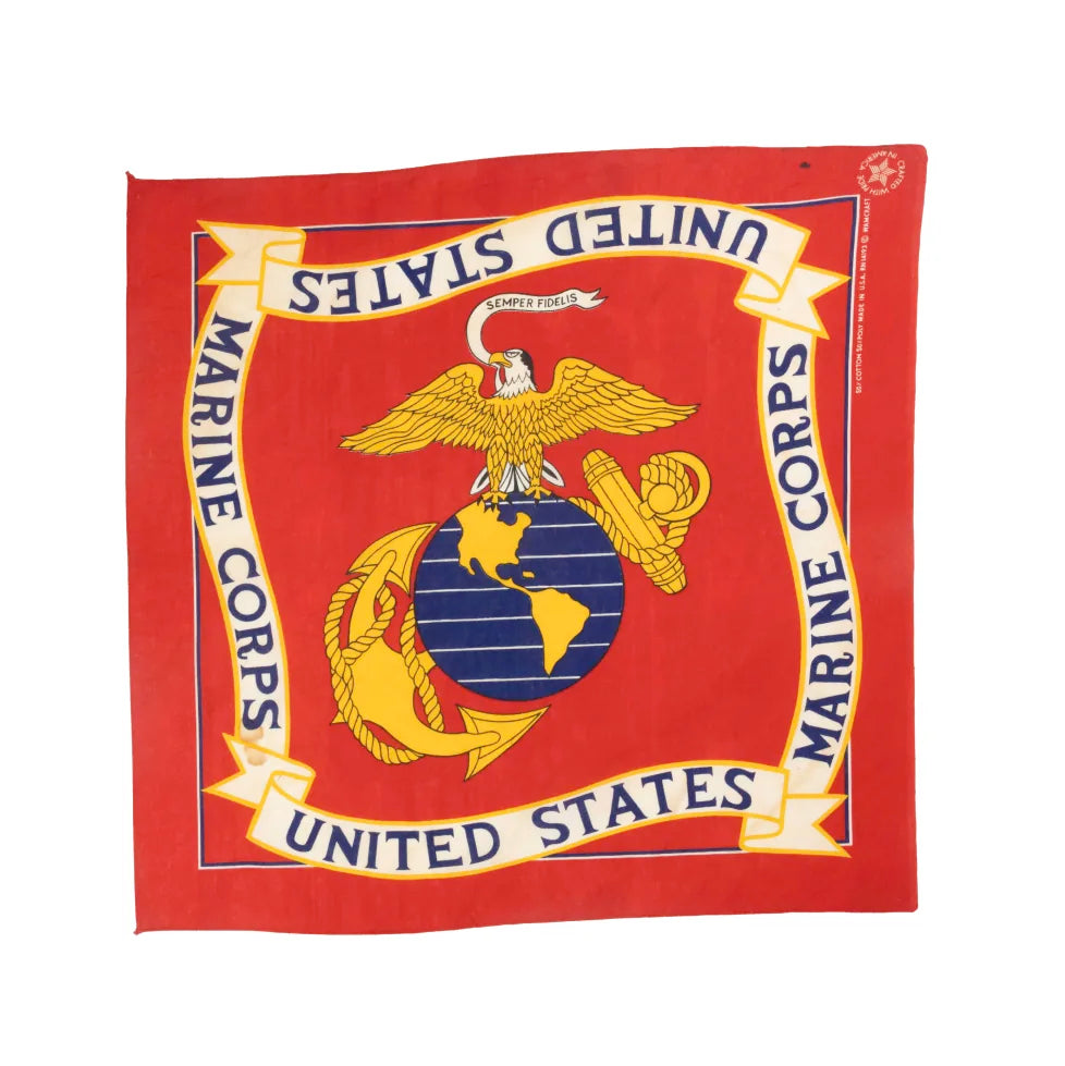80s~「USMC」vintage bandana|1980年代「アメリカ海兵隊」ヴィンテージバンダナ
