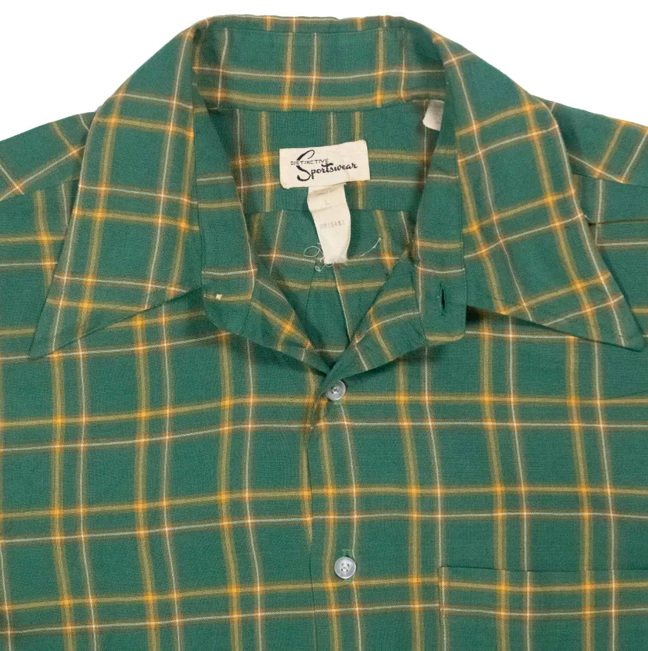 70s「Sportswear」check shirt|1970年代「スポーツウェア」チェックシャツ