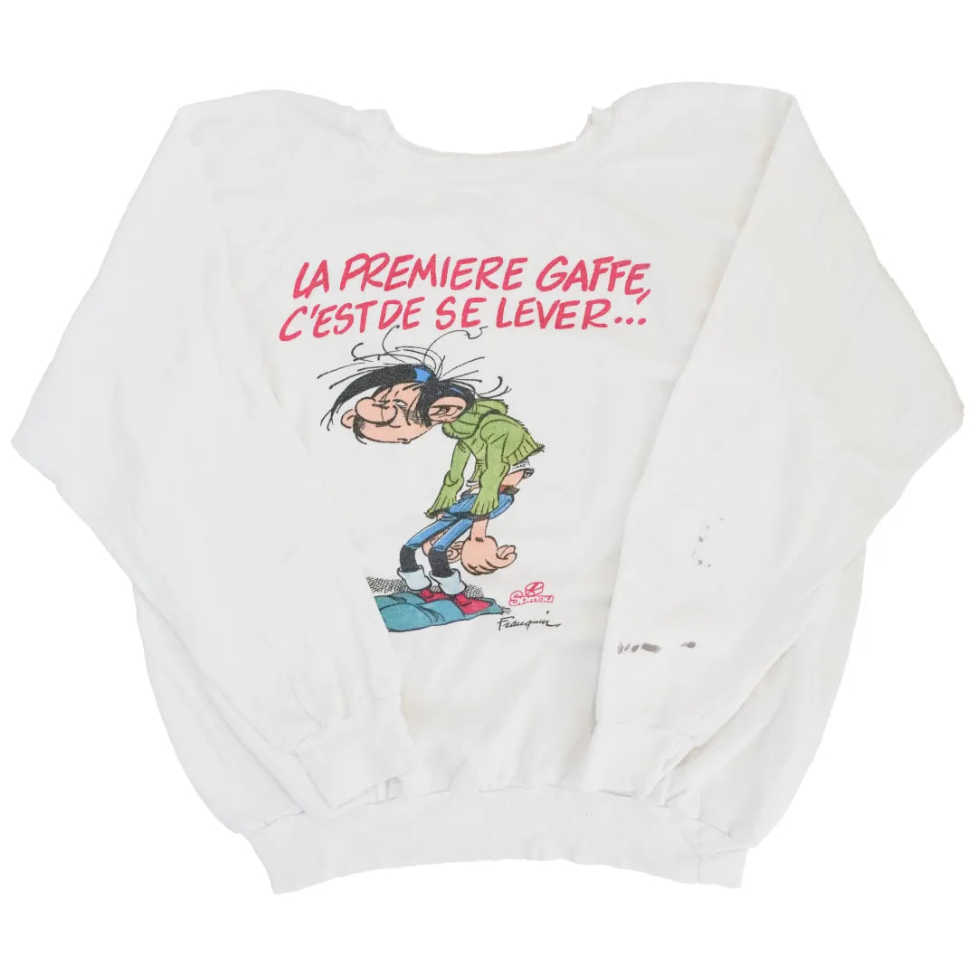 90s「CARTOON」Gaston Lagaffe sweat|1990年代「カートゥーン」ガストンラガフスウェット