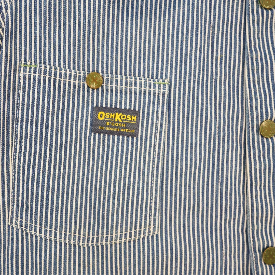 70s 「OSHKOSH」hickory coverall|1970年代「オシュコシュ」ヒッコリーカバーオール