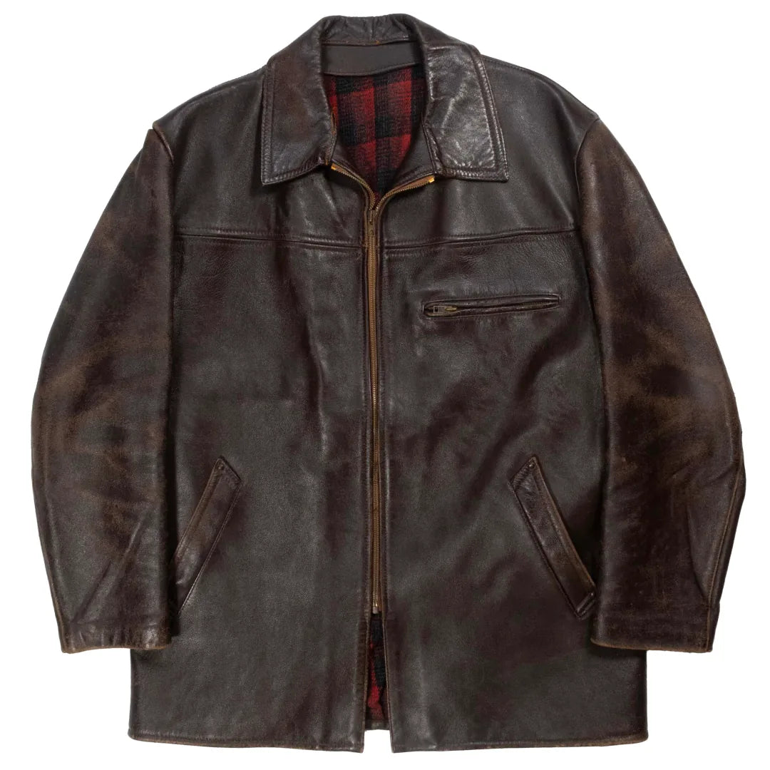 60s~ 「Euro vintage」leather carcoat|1960年代「ユーロヴィンテージ」レザーカーコート