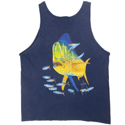 「GuyHarvey」no sleeve fish T-shirt