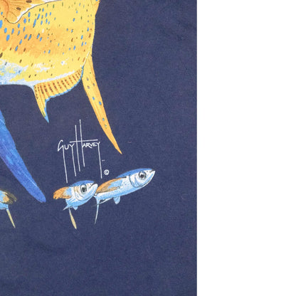 「GuyHarvey」no sleeve fish T-shirt