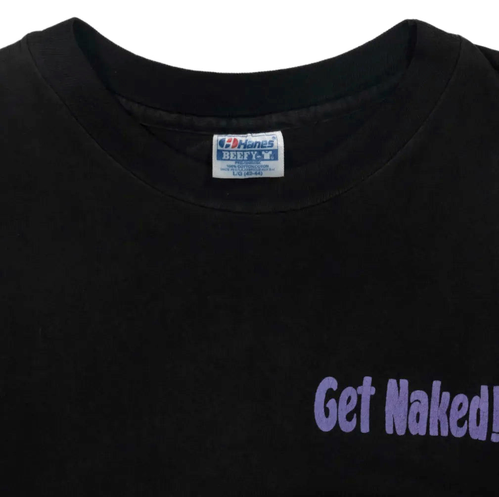 90s 「Hanes」Get Naked T-shirt｜1990年代「ヘインズ」ゲットネイキッドTシャツ