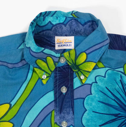 70s「Surf Line Hawaii」button down Aloha shirt｜1970年代「サーフラインハワイ」ボタンダウンアロハシャツ