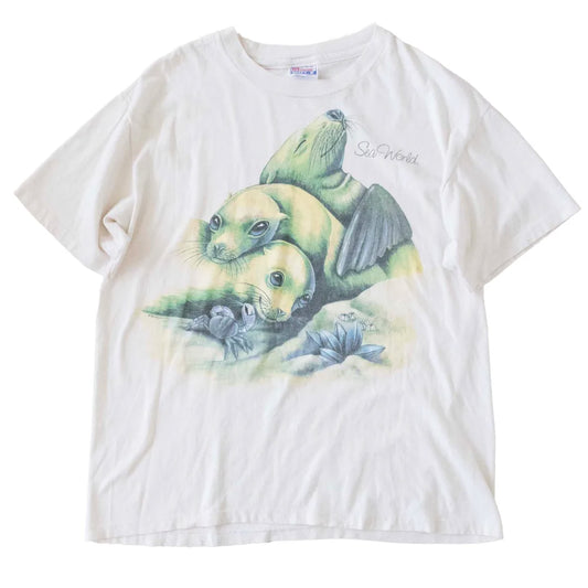 90s 「Hanes」Sea world T-shirt｜1990年代「ヘインズ」シーワールドTシャツ