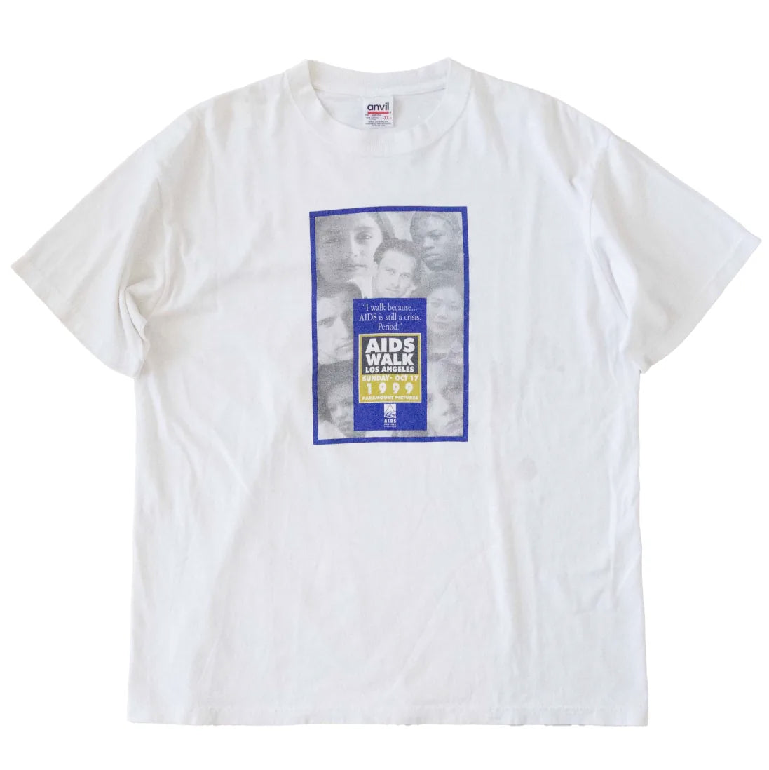 90s「Anvil」Aids walk T-shirt｜1990年代「アンビル」エイズウオークTシャツ