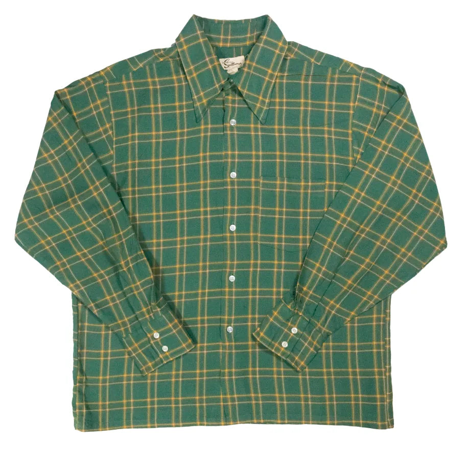 70s「Sportswear」check shirt｜1970年代「スポーツウェア」チェックシャツ