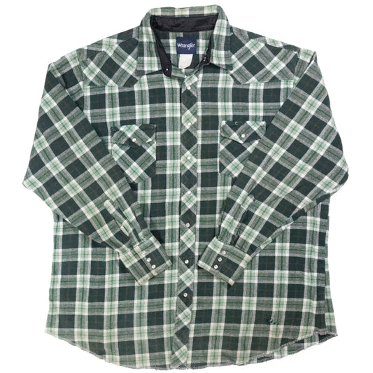 90s「Wrangler」Heavy flannel shirt｜1990年代「ラングラー」ヘビーネルシャツ