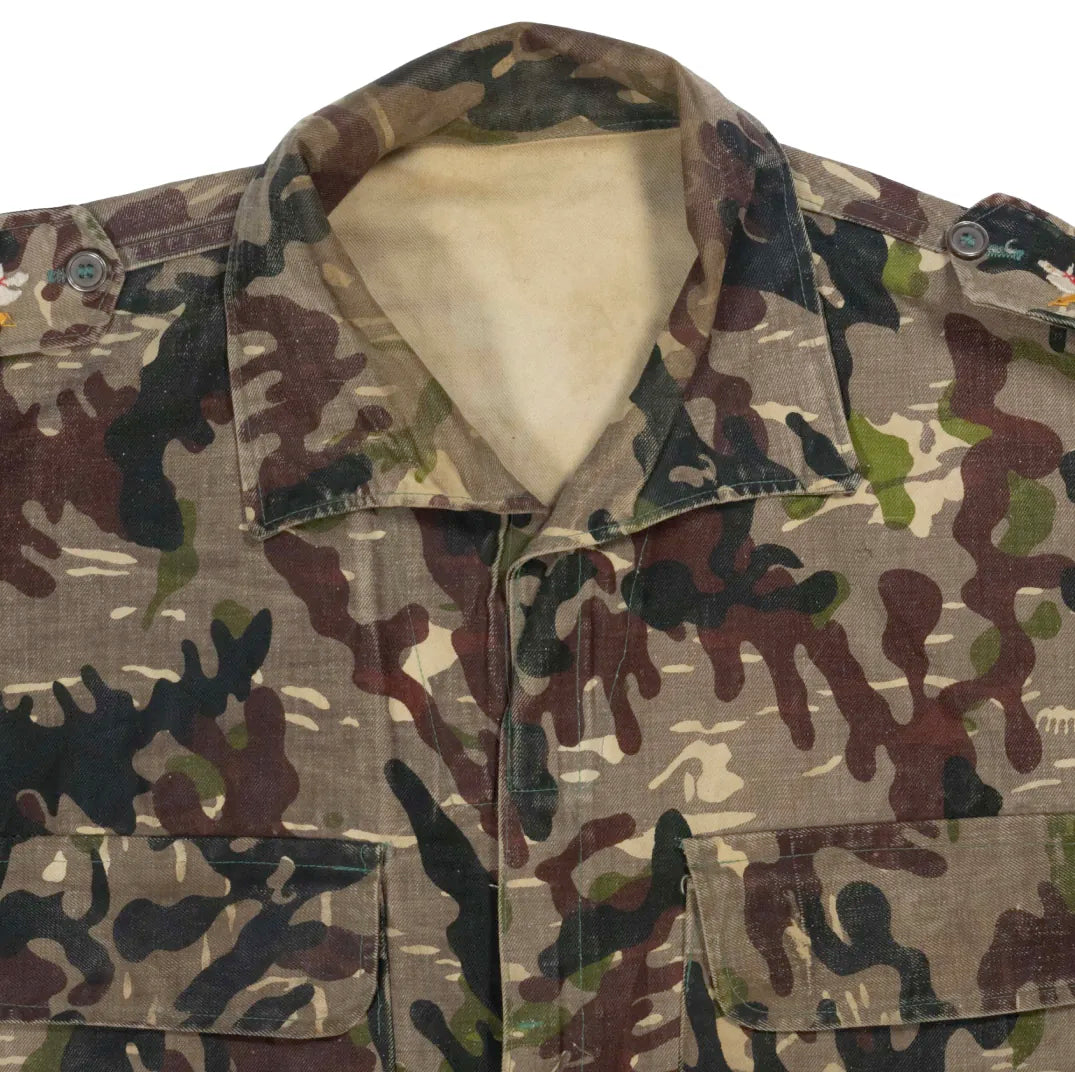 80s「Spanish Army」jigsaw pattern jacket｜1980年代「スペイン軍」ジグソーパターンジャケット