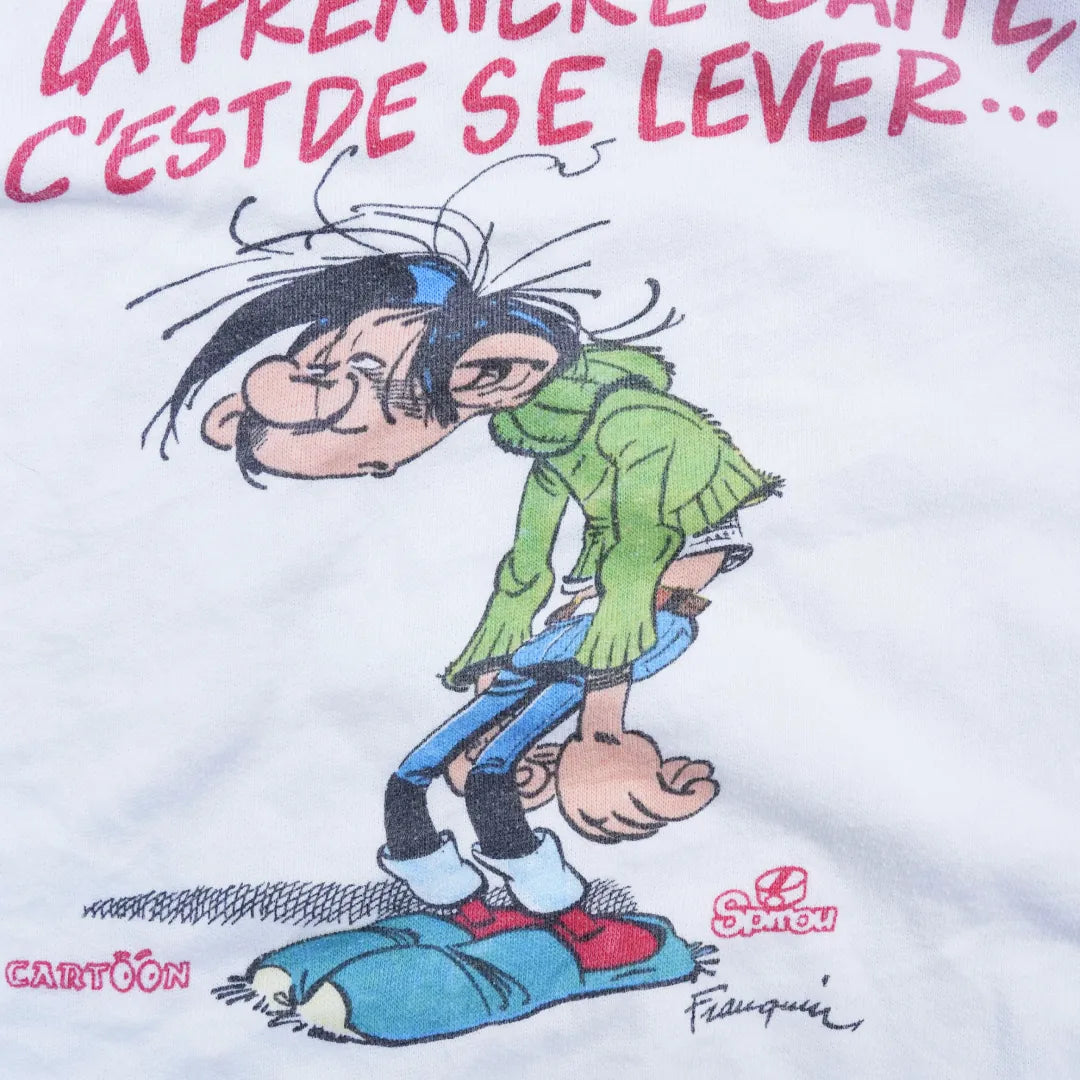 90s「CARTOON」Gaston Lagaffe sweat|1990年代「カートゥーン」ガストンラガフスウェット