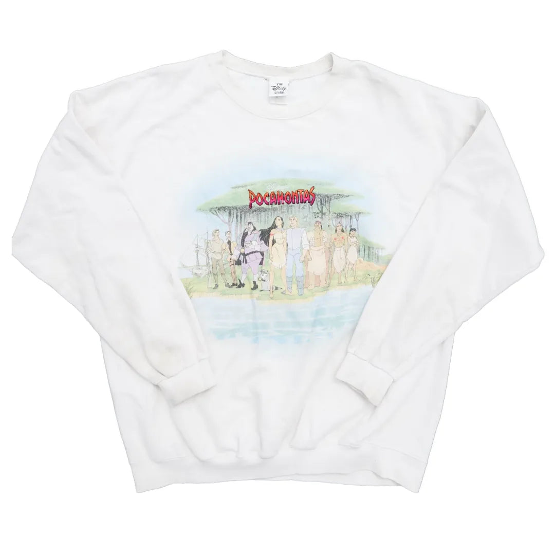 90s「THE Disney STORE」POCAHONTAS sweat|1990年代「ザディズニーストア」ポカホンタススウェット